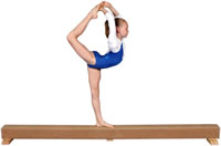 B - 8' Suede Padded Practice Balance Beam