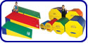 Inclines, Handspring trainers, Mailboxes, Mushy Mats, Octagons etc.