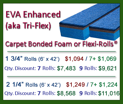 1-3/8 Carpet Bonded Foam/Per Roll - US Gym Products