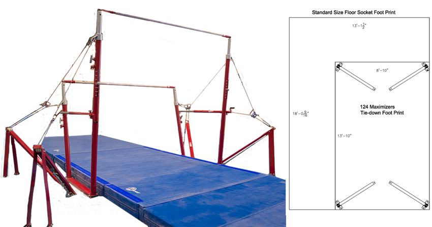 The American Gym H Maximizers Sa Set Of 4 Uneven Bars 124