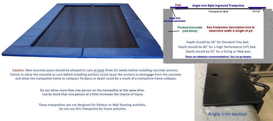 Inground Trampolines (Angle Iron Style)